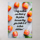 Moeder geeft geboorte aan de toekomst poster (Voorkant)