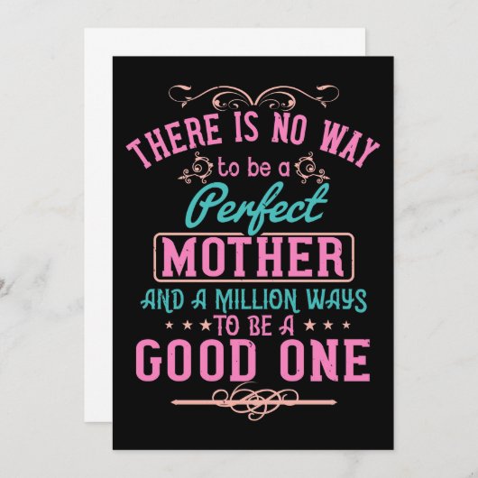 Moeder geeft geen perfecte moeder maar goed save the date (Voorkant / Achterkant)