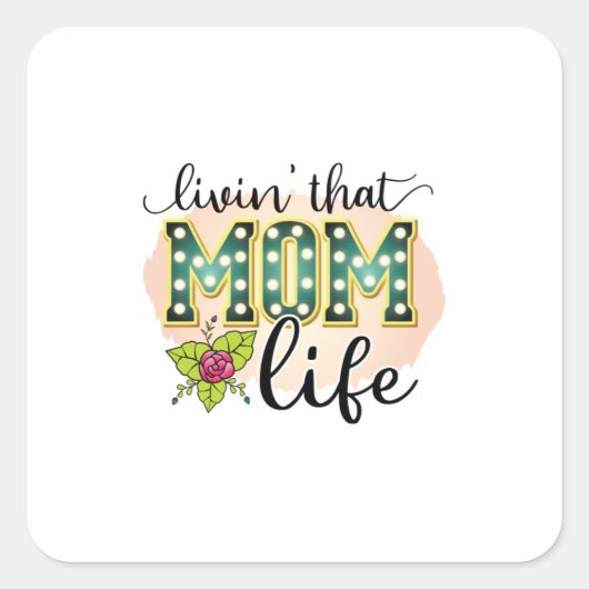 Moeder geeft het leven van die moeder vierkante sticker (Voorkant)