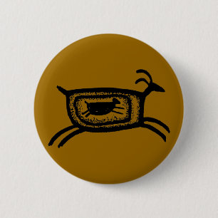 Moeder geit-BW Ronde Button 5,7 Cm