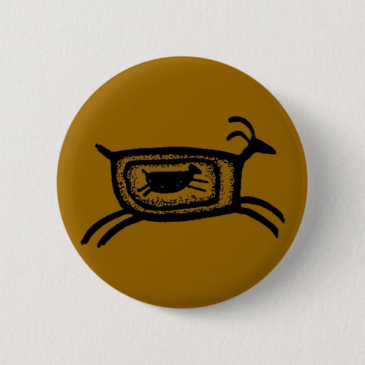 Moeder geit-BW Ronde Button 5,7 Cm (Voorkant)