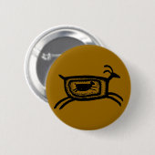 Moeder geit-BW Ronde Button 5,7 Cm (Voorkant /achterkant)