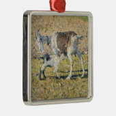 Moeder Geit met haar Jong Kind (door Segantini) Metalen Ornament (Rechts)