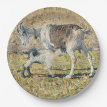 Moeder Geit met haar Jong Kind (door Segantini)