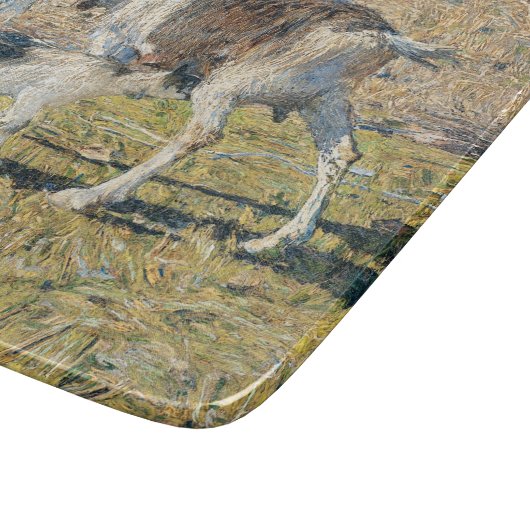 Moeder Geit met haar Jong Kind (door Segantini) Snijplank (Hoek)