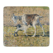 Moeder Geit met haar Jong Kind (door Segantini) Snijplank (Voorkant)