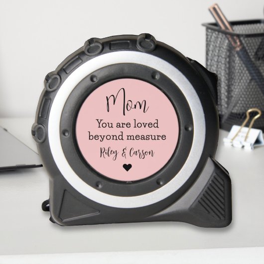 Moeder Geliefd Buiten Mate Roze Hart Rolmaat