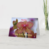 Moeder Gelukkige 80e Verjaardag Phalaenopsis Orchi Kaart (Voorkant)