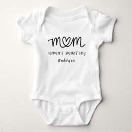 Moeder Gepersonaliseerde Naam Schattig Modern  Romper