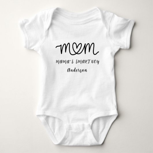 Moeder Gepersonaliseerde Naam Schattig Modern  Romper (Voorkant)