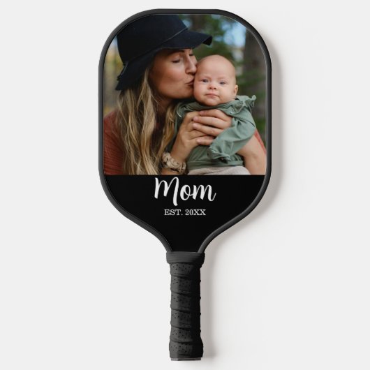 Moeder Geschatte Script Foto Pickleball Paddle (Voorkant)
