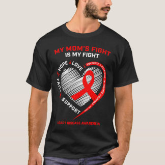 Moeder geschenken kleding steun moeder hart- en va t-shirt
