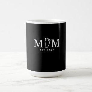 Moeder Gesticht 2027 Baby Voetafdruk   Cadeau voor Koffiemok