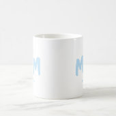 Moeder Gesticht Blauwe Typografie Nieuwe Moeder Koffiemok (Center)