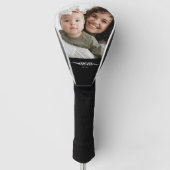 Moeder Gesticht Fun Script Foto Aangepast Golfheadcover (Voorkant)