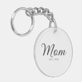 Moeder Gesticht Nieuw Moeder Cadeau Sleutelhanger (Voorkant Links)