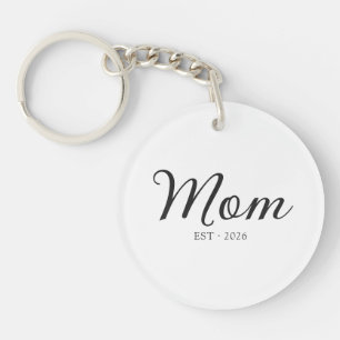 Moeder Gesticht Nieuw Moeder Cadeau Sleutelhanger