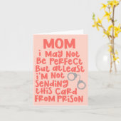 Moeder Gevangenis Moederdag Verjaardag Kaart (Gele Bloem)