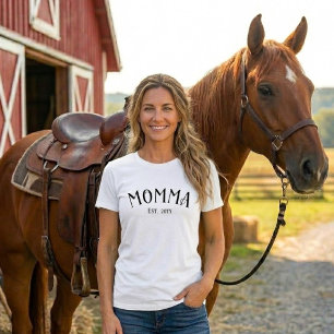 Moeder Gevestigd Chic Zwart Wit Nieuw Moeder Cadea T-shirt