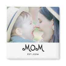 Moeder Gevestigd Foto Cadeau Magneet