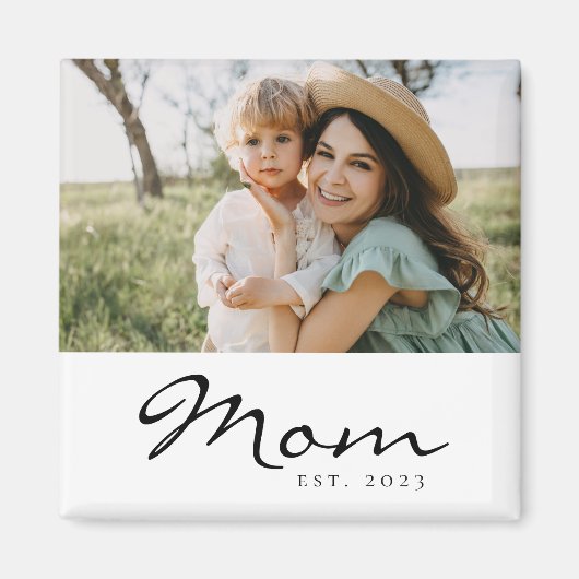 Moeder Gevestigd Foto Cadeau Magneet (Voorkant)