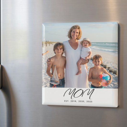 Moeder Gevestigd Foto Geschenk Magneet