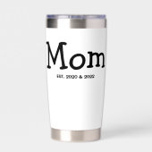 Moeder Gevestigd Nieuwe Moeder Cadeau Geïsoleerde Drinkbeker (Achterkant)
