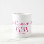 Moeder Gevestigd Roze Script Naam Koffiemok (Center)