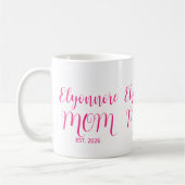 Moeder Gevestigd Roze Script Naam Koffiemok (Links)