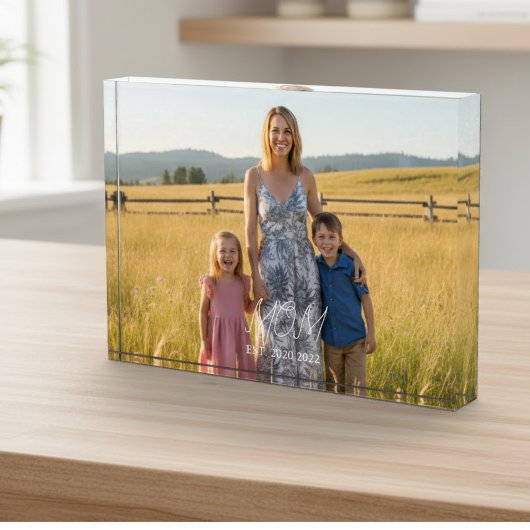 Moeder Gevestigd Schrift Fotoblokken