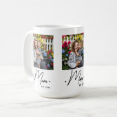 Moeder Gevestigd Script 3 Foto Wit Koffiemok (Voorkant links)