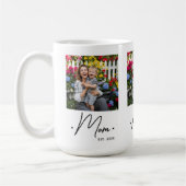 Moeder Gevestigd Script 3 Foto Wit Koffiemok (Links)
