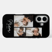 Moeder Gevestigd Script Black 3 Foto Case-Mate iPhone Case (Achterkant (horizontaal))