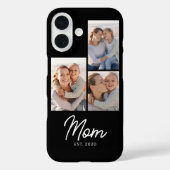 Moeder Gevestigd Script Black 3 Foto Case-Mate iPhone Case (Achterkant)