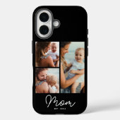 Moeder Gevestigd Script Black 3 Foto Case-Mate iPhone Case (Achterkant)