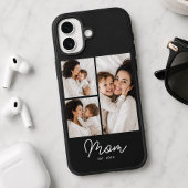 Moeder Gevestigd Script Black 3 Foto Case-Mate iPhone Case