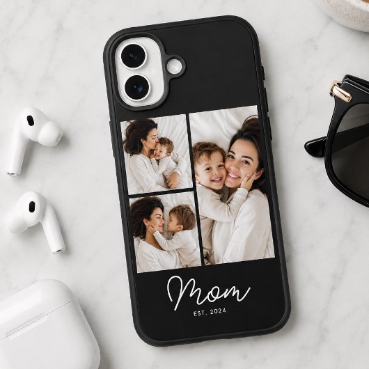 Moeder Gevestigd Script Black 3 Foto Case-Mate iPhone Case