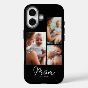 Moeder Gevestigd Script Black 3 Foto iPhone 16 Hoesje