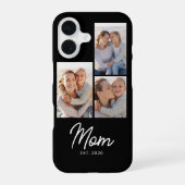 Moeder Gevestigd Script Black 3 Foto iPhone 16 Hoesje (Achterkant)