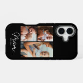 Moeder Gevestigd Script Black 3 Foto iPhone 16 Hoesje (Achterkant horizontaal)