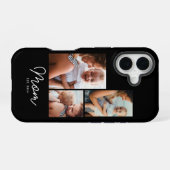 Moeder Gevestigd Script Black 3 Foto iPhone 16 Hoesje (Achterkant horizontaal)