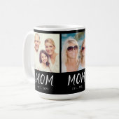 Moeder Gevestigd Script Black 3 Foto Koffiemok (Voorkant links)