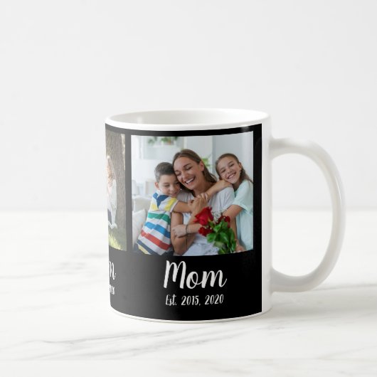 Moeder Gevestigd Script Black 3 Foto Koffiemok (Rechts)