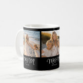 Moeder Gevestigd Script Black 3 Foto Koffiemok (Voorkant links)