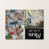 Moeder Gevestigd Script Black 3 Foto Legpuzzel (Horizontaal)