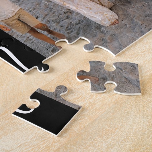 Moeder Gevestigd Script Black 3 Foto Legpuzzel (Zijkant)