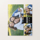 Moeder Gevestigd Script Black 3 Foto Legpuzzel (Verticaal)
