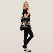 Moeder Gevestigd Script Black 3 Foto Tote Bag (Op model)