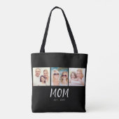 Moeder Gevestigd Script Black 3 Foto Tote Bag (Achterkant)