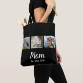 Moeder Gevestigd Script Black 3 Foto Tote Bag (Dichtbij)